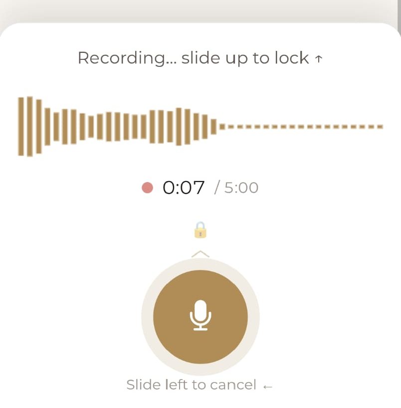 Cedar Invites audio guestbook — guests record a voice message